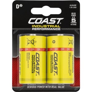 COAST Industrial Performance D Cell 2 pack
