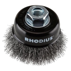 RHODIUS CUP BRUSH S/WIRE CRIMPED 75x30mm