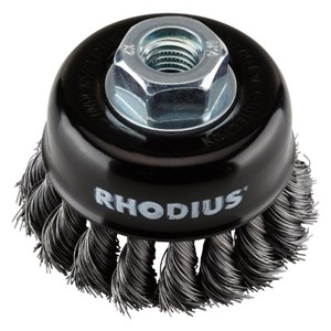 RHODIUS CUP BRUSH S/WIRE KNOTTED 65x35mm