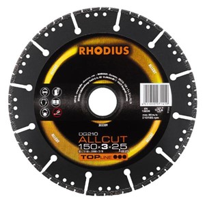 RHODIUS DG210-150X2.5X22.2mm D/C DISC ALLCUT