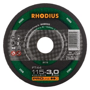 RHODIUS FT44 115x3x22.23mm Stone Cut Flat Disc