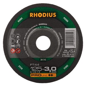 RHODIUS FT44 125x3x22.23mm Stone Cut Flat Disc