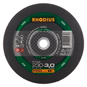 RHODIUS FT44 230x3x22.23mm Stone Cut Flat Disc