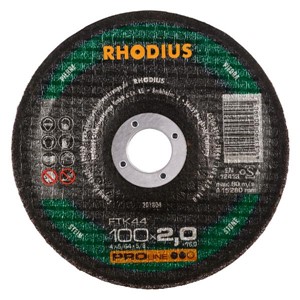 RHODIUS FTK44 100x2.0x16mm Nat St Cut D/C Disc