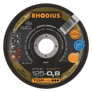 RHODIUS XTK8 125x0.8x22.23mm Extra Thin D/C Disc
