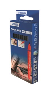 MARKAL Dura-Ink Dual Tip 4 Black Retail Pack