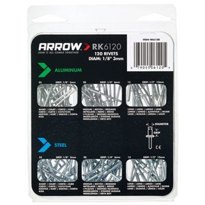 ARROW RK6120 Assorted Rivet Pack (120)