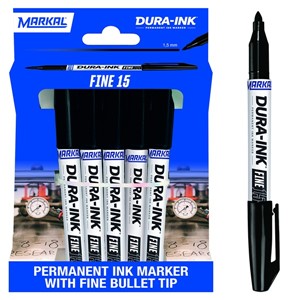 MARKAL Dura-Ink 15 5x blk RETAIL PACK