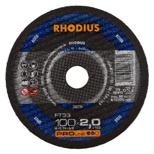RHODIUS FT33 100x2x16mm Metal Cut Flat Disc