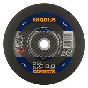 RHODIUS FT33 230x3x22.23mm Metal Cut Flat Disc