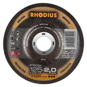 RHODIUS FTK38 125x2x22.23mm Cutting Disc