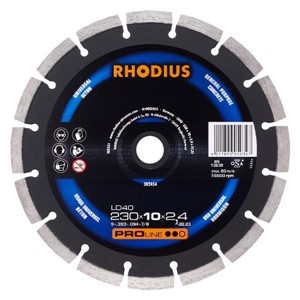 RHODIUS LD40 230x10x2.4x22.23mm Diamond Disc