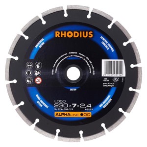 RHODIUS LD50 230x7x2.4x22.23mm Diamond Disc