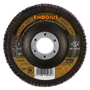 RHODIUS LSZ-F2 115x22.23mm Grit 60 Flap Disc