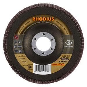 RHODIUS LSZ-F2 125x22.23mm Grit 80 Flap Disc