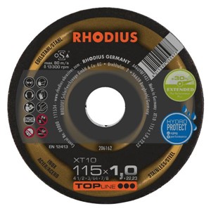 RHODIUS XT10 115x1.0x22.2mm Extra-Thin Flat Disc