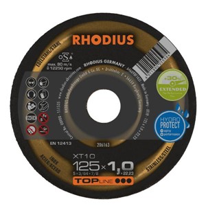 RHODIUS XT10 125x1.0x22.2mm Extra-Thin Flat Disc