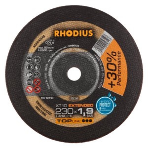 RHODIUS XT10 230x1.9x22.2mm Extra-Thin Flat Disc