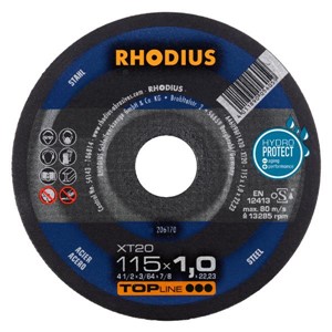RHODIUS XT20 115x1.0x22.2mm Extra-Thin Flat Disc
