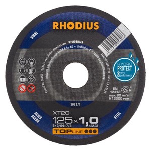 RHODIUS XT20 125x1.0x22.2mmExtra-Thin Flat Disc