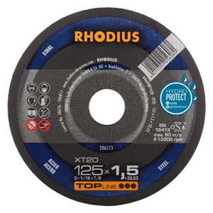 RHODIUS XT20 125x1.5x22.2mmExtra-Thin Flat Disc