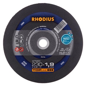 RHODIUS XT20 230x1.9x22.2mm Extra-Thin Flat Disc