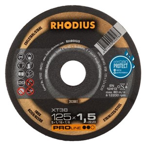 RHODIUS XT38PRO 125x1.5x22.2 Xtra-Thin Flat Disc
