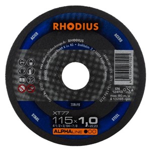 RHODIUS XT77 115x1.0x22.23mm Metal Cutting Disc