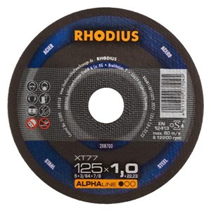 RHODIUS XT77 125x1.0x22.23mm CUTTING DISC