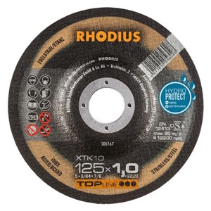 RHODIUS XTK10 125x1.0x22.2mmExtra-Thin D/C Disc