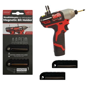 S'MOUNTS Black Bit Holder Milwaukee M12 (2 Pack)