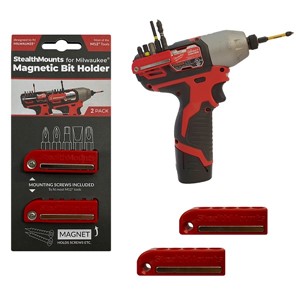 S'MOUNTS Red Bit Holder Milwaukee M12 (2 Pack)