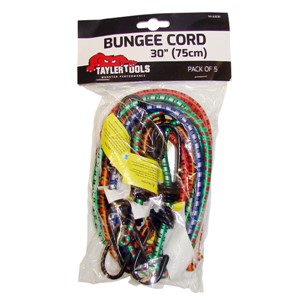 TAYLER 75cm/30" Bungee Cords 5 pack