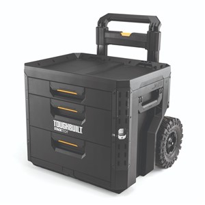 TOUGHBUILT StackTech Rolling 3-Drawer Locking Box