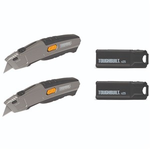 TOUGHBUILT 2-Pack Autoloading Utility Knives +50 b