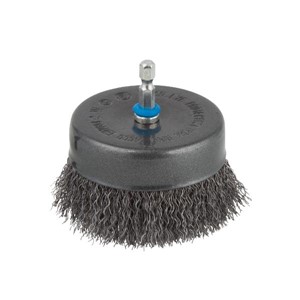 WOLFCRAFT WIRE CUP BRUSH 80MM   6mm SHANK