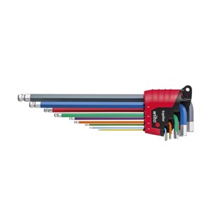 Wiha ErgoStar Multi-Colour Hex Key Set Ball End 9p